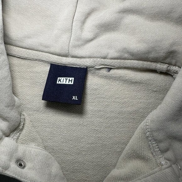 KITH Williams IV Hoodie Half Button Hoodie Mens XL Plaster SS21 - Picture 6 of 12